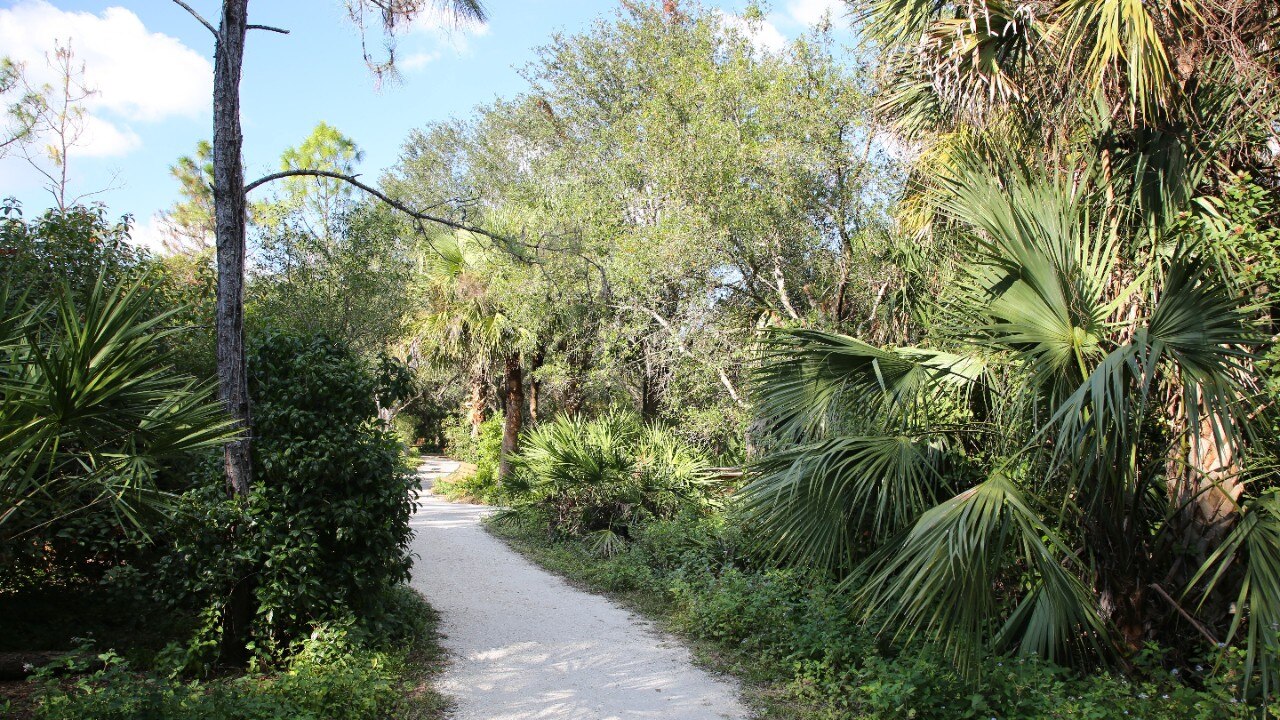 Manatee Park features hiking trails.