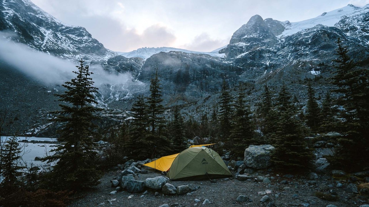 "The endless blanket of fog at the Upper Joffre Lake campground lifted and mountains appeared," said Emma.